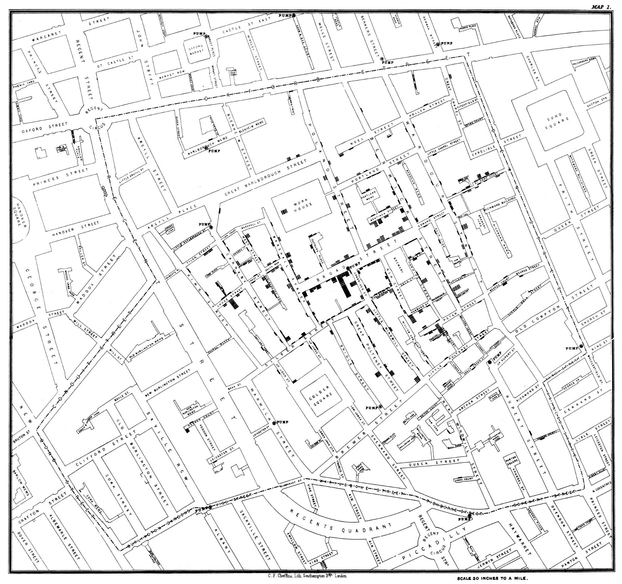 Mappa dell’epidemia